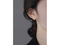 Hartvorm oorbellen briljanten hoge kwaliteit - afbeelding 7 van  7