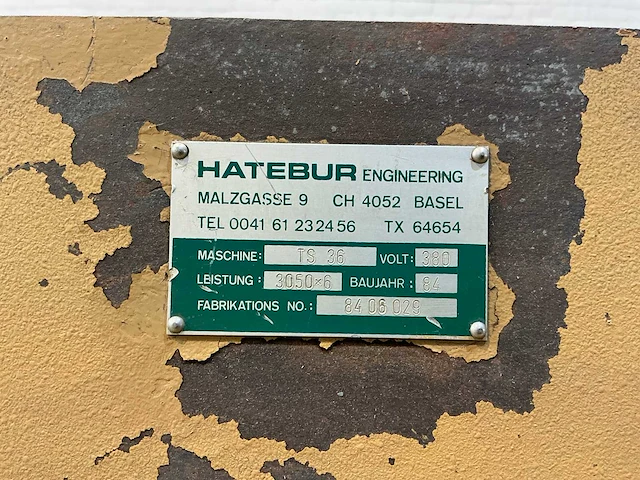 Hatebur - 1984 - platenschaar - afbeelding 11 van  13