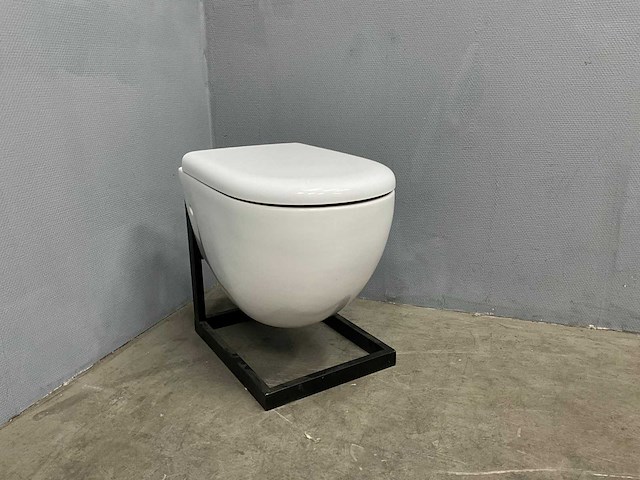 Hatria - wandcloset met toiletzitting en bedieningsplaat - afbeelding 1 van  7