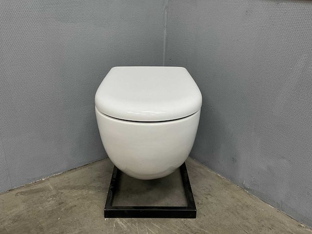 Hatria - wandcloset met toiletzitting en bedieningsplaat - afbeelding 2 van  7