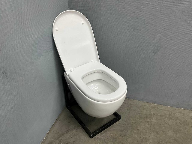 Hatria - wandcloset met toiletzitting en bedieningsplaat - afbeelding 4 van  7