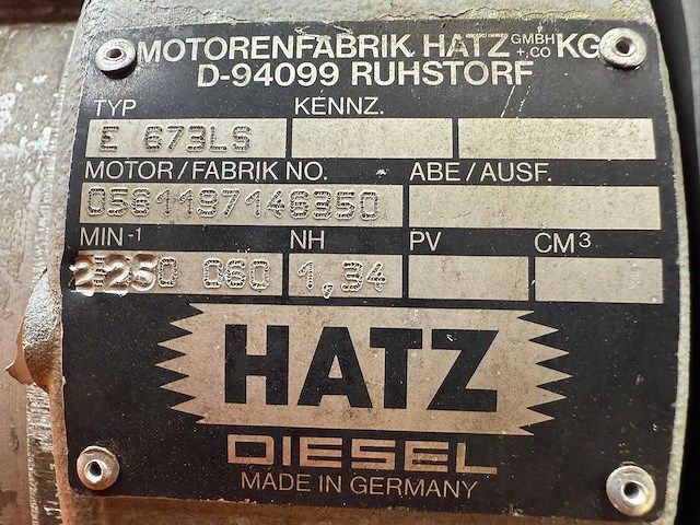 Hatz - e673ls diesel - vacuum pumps - afbeelding 2 van  7