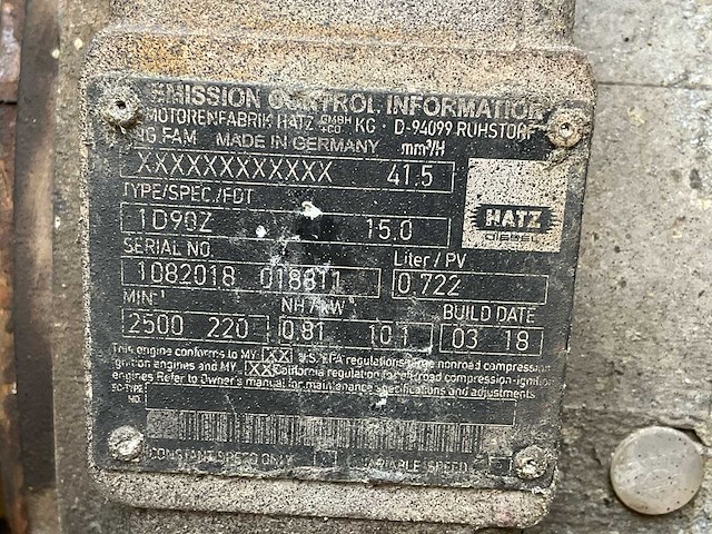 Hatz 1d90z dieselmotor (7x) - afbeelding 2 van  14