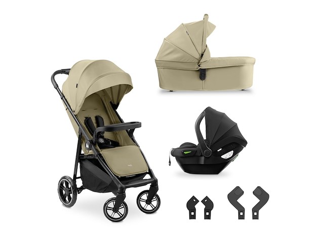 Hauck shop n care trio set van reiswieg buggy en babyautostoel olive - afbeelding 1 van  6