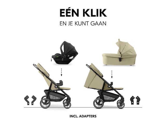 Hauck shop n care trio set van reiswieg buggy en babyautostoel olive - afbeelding 4 van  6