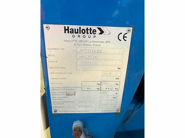 Haulotte - 2015 - ha12cj+ - knikarm hoogwerker - afbeelding 14 van  28