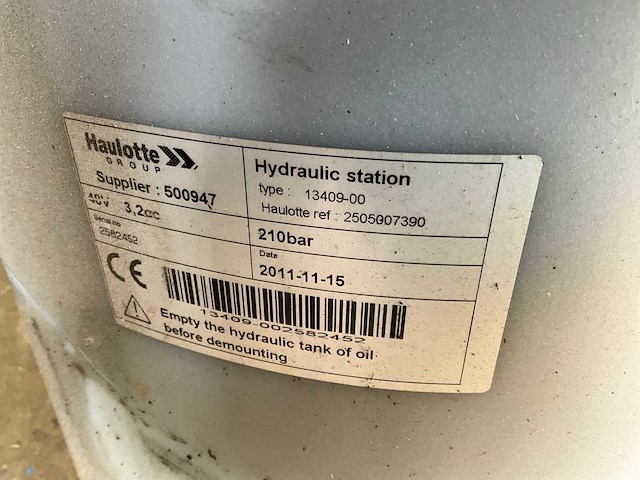 Haulotte hydraulisch aggregaat - afbeelding 3 van  4