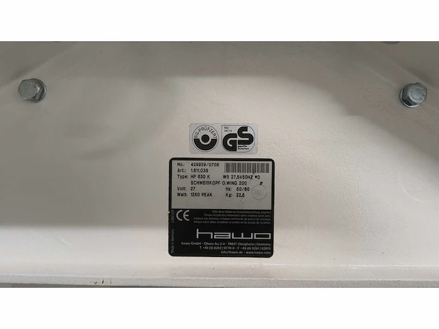 Hawo - hp630 k - verpakkingsmachine wandmodel - afbeelding 3 van  3