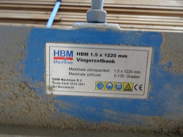 Hbm - 1,5 x 1220 mm - vingerzetbank - afbeelding 2 van  2
