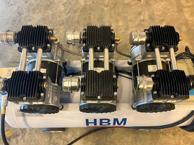 Hbm - 6 pk - 150 liter - low noise - hogedrukcompressor - afbeelding 3 van  6
