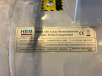 Hbm - 6 pk - 150 liter - low noise - hogedrukcompressor - afbeelding 5 van  6