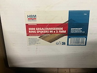 Hbm - gegalvaniseerde ring spijker 90x3,1 mm - pneumatische tacker - afbeelding 4 van  5
