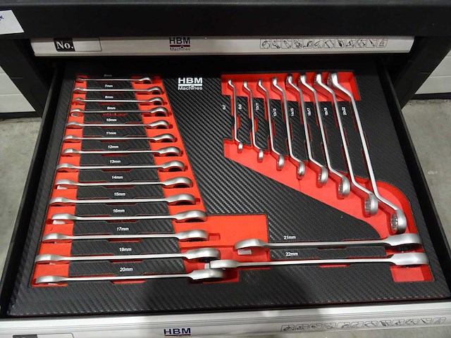 Hbm - gereedschapswagen met inhoud - afbeelding 3 van  8