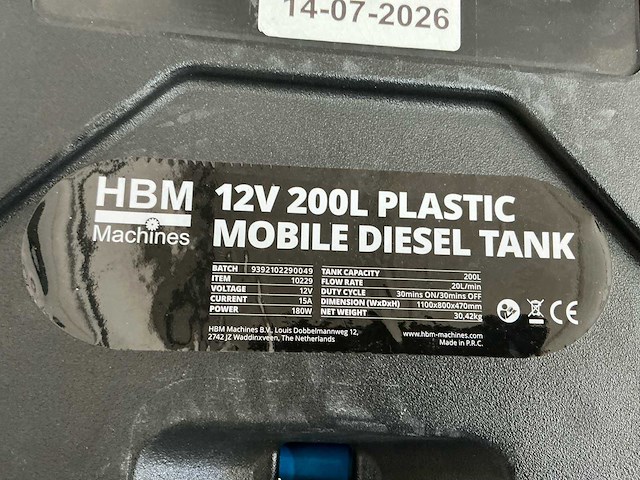 Hbm 10229 diesel opslagcontainer - afbeelding 8 van  14