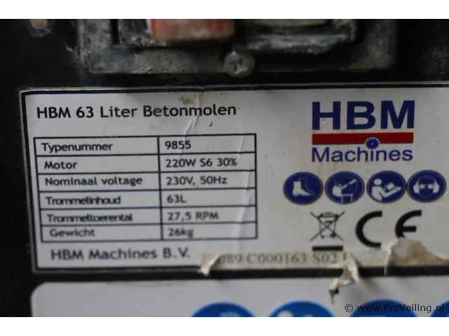 Hbm betonmolen 9855 - afbeelding 4 van  9