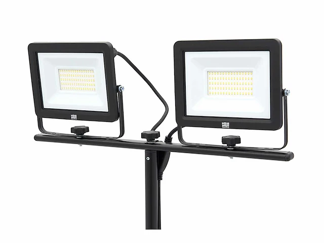 Hbm dubbele led bouwlamp 2 x 50w 2 x 4.700 lumen met statief 5000k - afbeelding 5 van  7