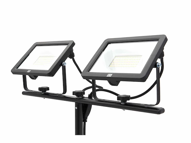 Hbm dubbele led bouwlamp 2 x 50w 2 x 4.700 lumen met statief 5000k - afbeelding 6 van  7
