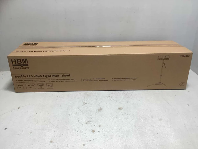 Hbm dubbele led bouwlamp 2 x 50w 2 x 4.700 lumen met statief 5000k - afbeelding 3 van  7