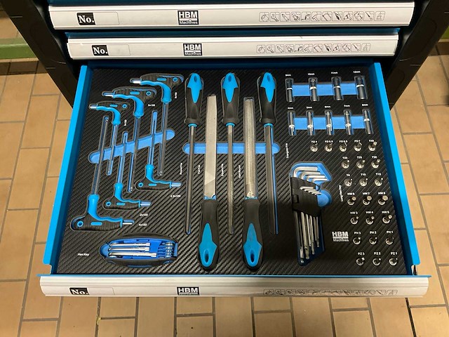 Hbm machines gereedschapswagen met inhoud - afbeelding 6 van  9