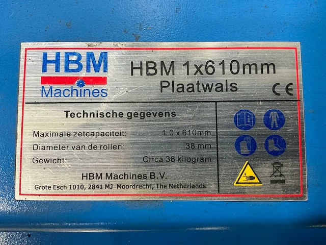 Hbm plaatwals - afbeelding 4 van  4