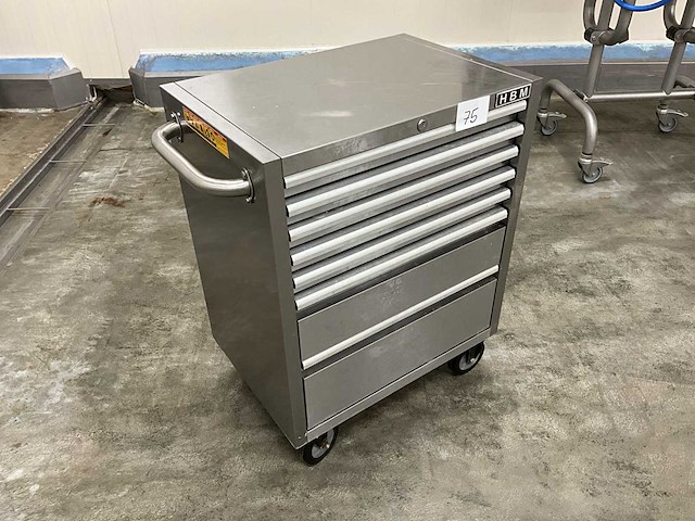 Hbm roestvrijstalen werkkar - afbeelding 3 van  4