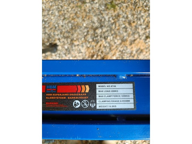 Hbm standaard met klem, blauw - afbeelding 4 van  4