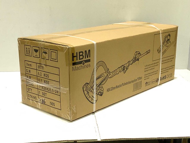 Hbm wand-plafondschuurmachine 750 watt + ledlamp - afbeelding 7 van  10