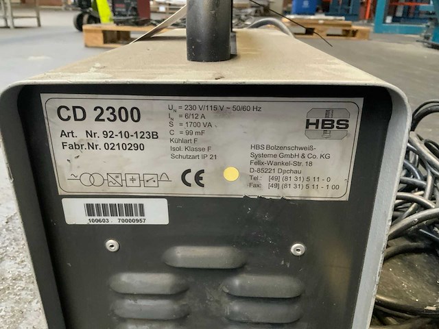 Hbs cd 2300 stiftlasmachine - afbeelding 4 van  4