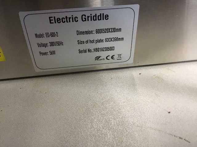 Hcb eg-600-2 jaru grill- en bakplaat - afbeelding 5 van  7