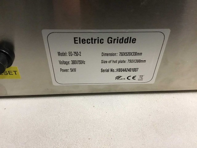 Hcb eg-750-2 sku:1733 grill- en bakplaat - afbeelding 6 van  9