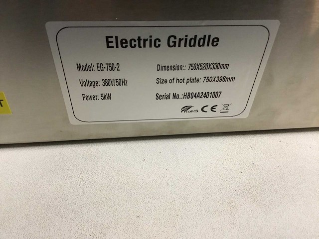 Hcb eg-750-2 sku:1733 grill- en bakplaat - afbeelding 5 van  8