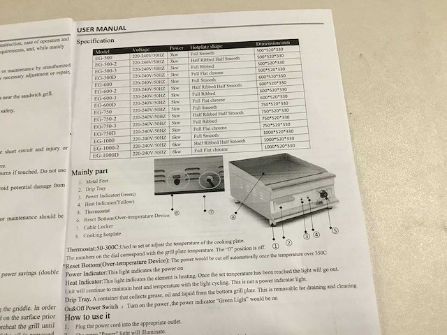 Hcb eg-750-2 sku:1733 grill- en bakplaat - afbeelding 7 van  8