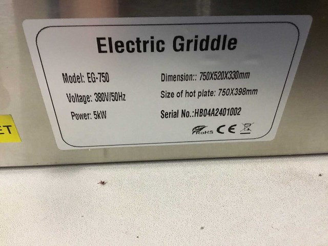 Hcb eg-750 sku:1721 grill- en bakplaat - afbeelding 4 van  6