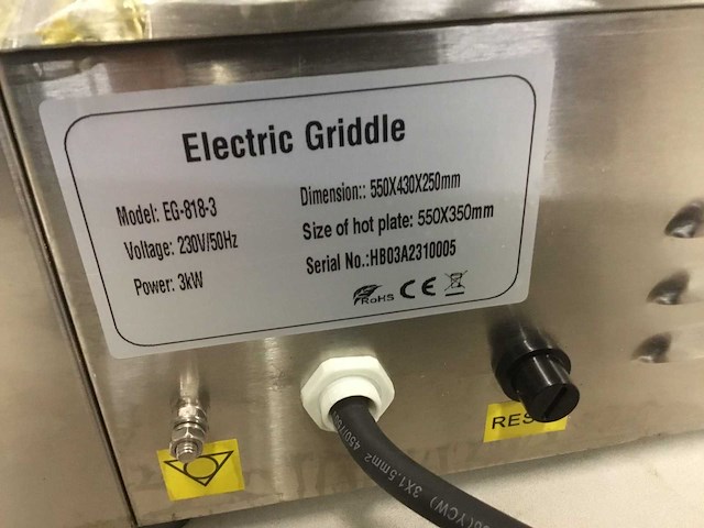 Hcb eg-818-3 sku:1322 grill- en bakplaat - afbeelding 4 van  5