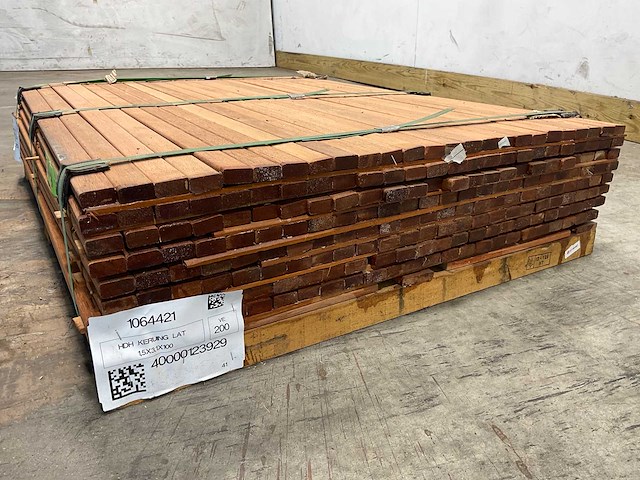 Hdh keruing lat 100x3,1x1,5 cm (194x) - afbeelding 4 van  6