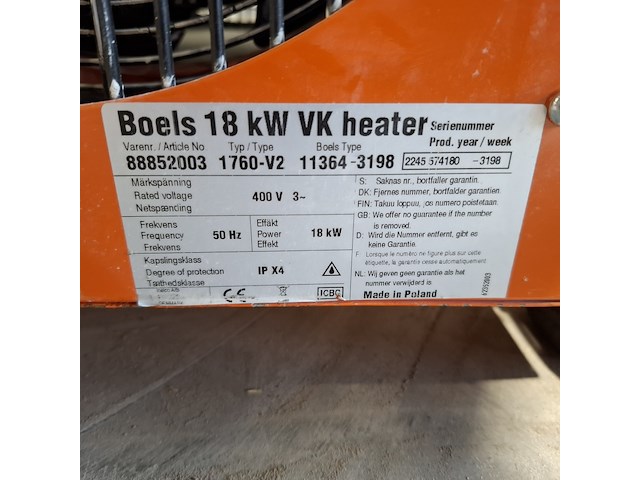 Heater 18kw vk, 1760-v2 - afbeelding 5 van  5