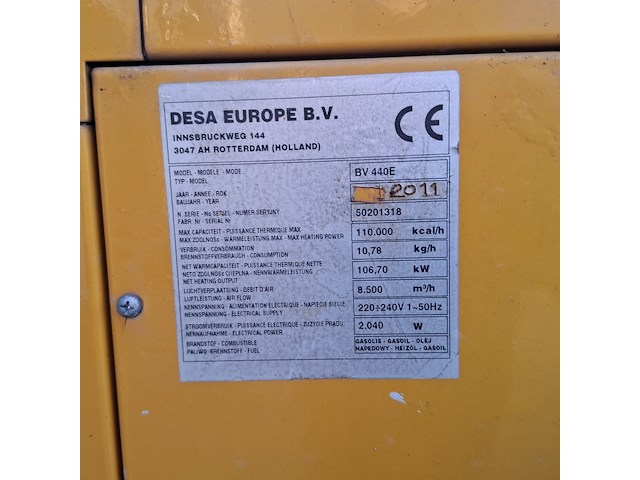 Heater master , bv440e, geel, 2011 - afbeelding 10 van  18