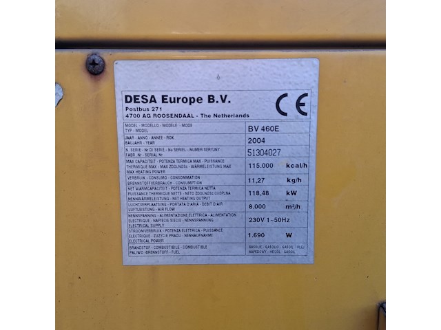 Heater master, bv460e, geel, 2004 - afbeelding 8 van  20