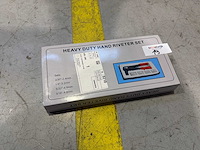 Heavy duty hand blindklinknageltang set incl. opzetstukken