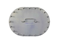 Heavy duty marine steel man hatch door 600 x 400 mm water tight seal - afbeelding 1 van  5