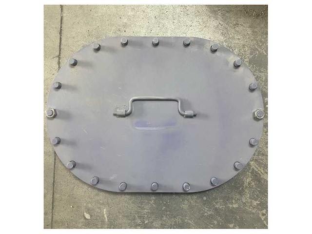 Heavy duty marine steel man hatch door 600 x 400 mm water tight seal - afbeelding 2 van  5