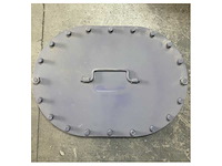 Heavy duty marine steel man hatch door 600 x 400 mm water tight seal - afbeelding 2 van  5