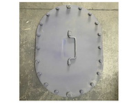 Heavy duty marine steel man hatch door 600 x 400 mm water tight seal - afbeelding 3 van  5