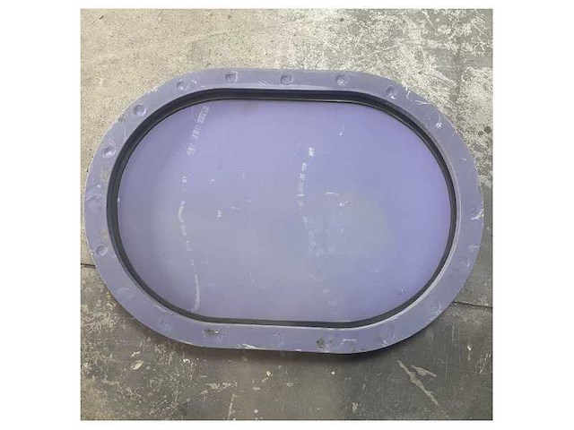 Heavy duty marine steel man hatch door 600 x 400 mm water tight seal - afbeelding 4 van  5