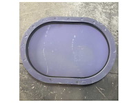 Heavy duty marine steel man hatch door 600 x 400 mm water tight seal - afbeelding 4 van  5