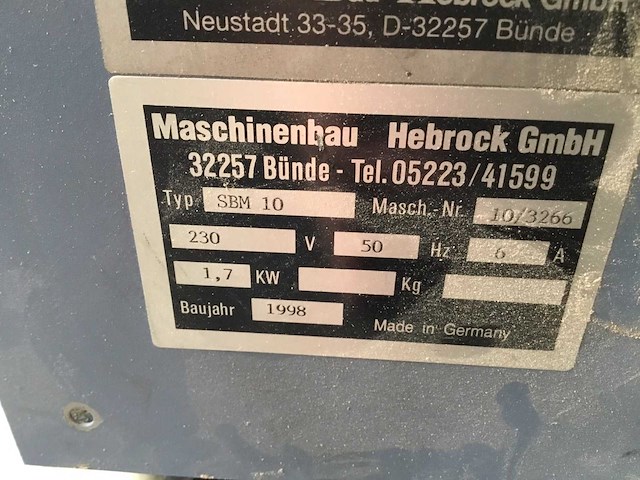 Hebrock sbm 10 diverse lijmmachine - afbeelding 5 van  5