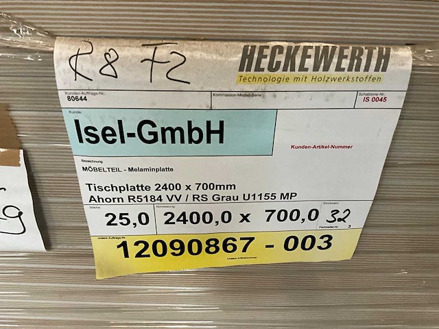 Heckewerth dp 25 melaminehars plaat (32x) - afbeelding 6 van  6