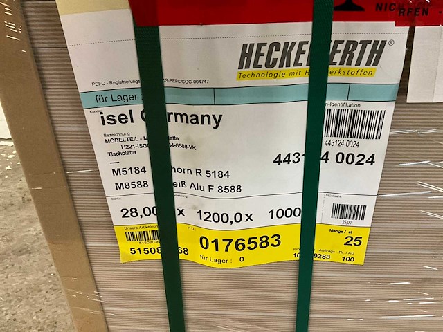 Heckewerth dp 25 melaminehars plaat (45x) - afbeelding 6 van  6