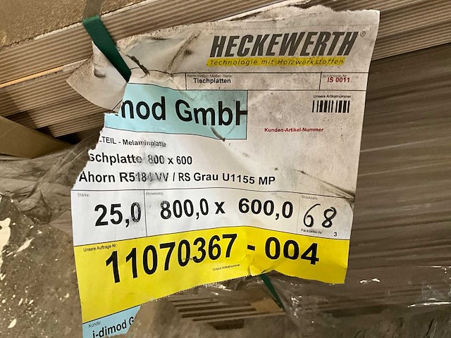 Heckewerth dp 25 melaminehars plaat (68x) - afbeelding 6 van  6