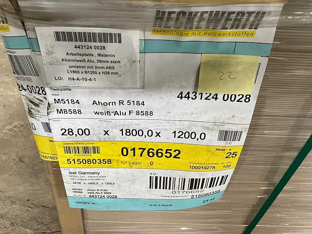 Heckewerth dp 28 melaminehars plaat (22x) - afbeelding 6 van  6